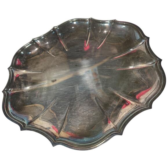 Vintage Chippendale International Silver Co Plated Serving Tray Platter - Picture 6 of 13